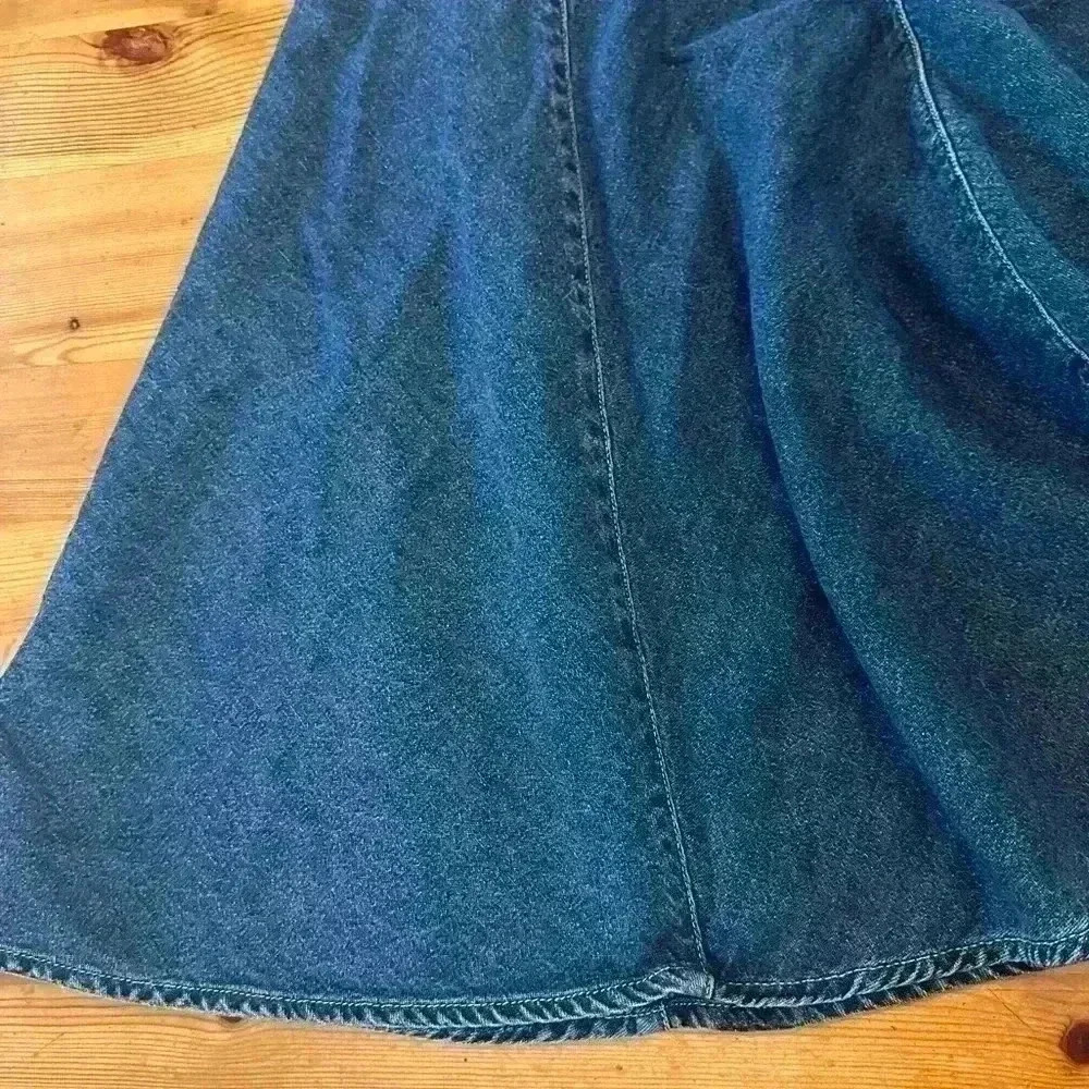Jones New York Signature Denim panel patchwork skirt women 8 - Picture 5 of 9